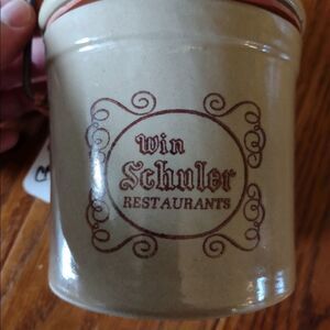 Vintage Win Schuler restaurants cheese crock